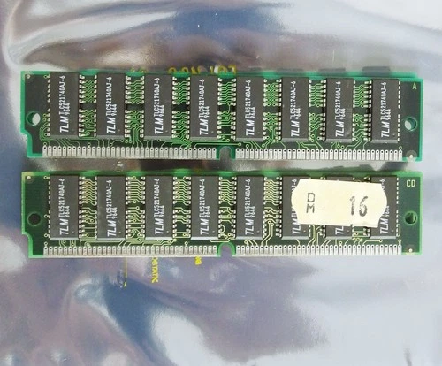 Set 2x TLM TLC521740AJ-6 16MB 32MB kit 60ns 72-pin SIMM parity EDO RAM