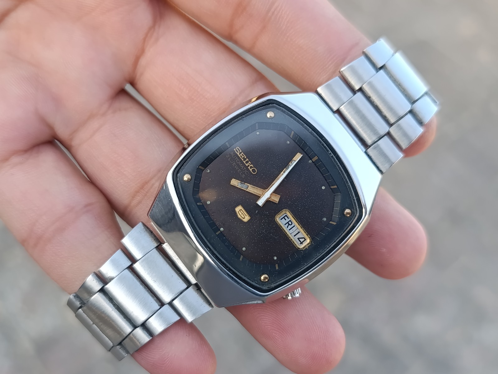 Lot of 4 Vintage Seiko 5 TV Automatic Day-Date SS Men's Japanese Wristwatches image 3