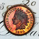 * 1890 * PRISTINE++ GEM PROOF INDIAN HEAD PENNY * FROM ORIGINAL COLLECTION