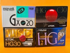 VHS-C Video Tape Lot of 4 Maxell TDK Victor HG C30 GX20 NEW Sealed Japan