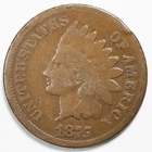 1875 Indian Head Penny Cent Good (G) Details