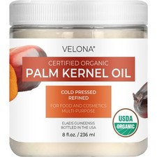 velona USDA Certified Organic Palm Kernel Oil - 8 oz  100 Pure