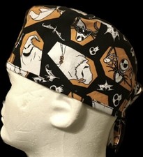 Nightmare Before Christmas Orange Scrub Hat Chemo Cap