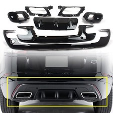 1Set Kit Corpo Paraurti Posteriore Con Punte Scarico Per Range Rover Velar 17-19 Nero