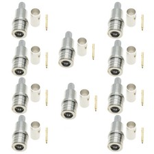 10Sets Crimp RF Connector Plug QMA Male For Cable LMR195 RG58 RG400 RG142