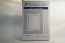 Gianor 8" Square 18W Ultra Thin Recessed Light J-Box 6000K, 150W Equivalent