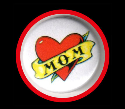 MOM ''BUTTON'' Oldschool/Tattoo/Mutter/Herz/Liebe/Love/Alte Schule