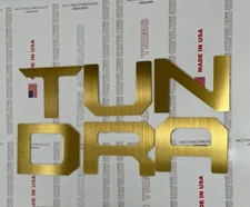 Brushed Gold 2022 - 2024 TUNDRA Front Emblem+Tailgate Raised Plastic Letters