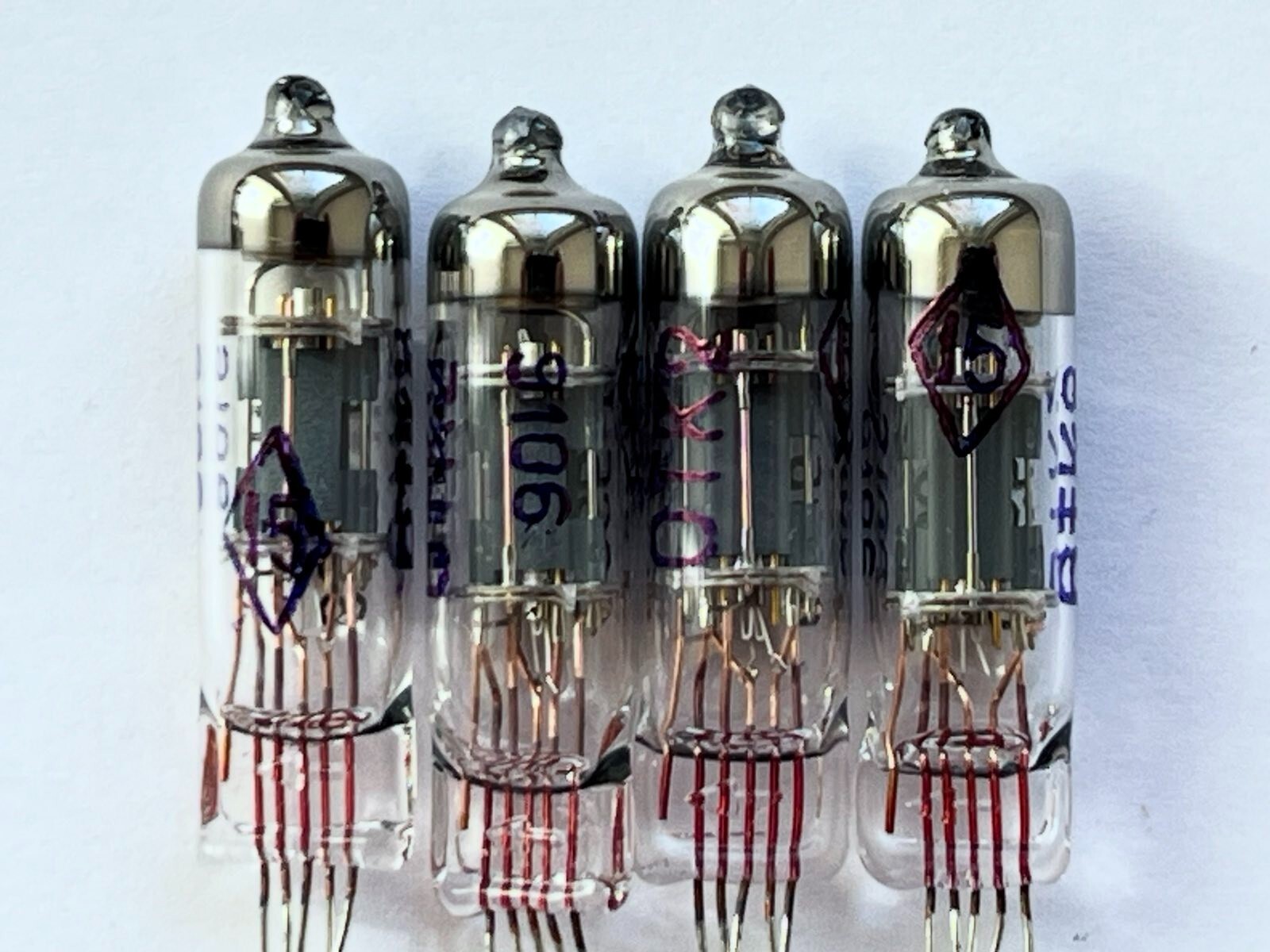 4PCS 6S6B-V ( 6С6Б-В ) Hi-durable Miniature Audio Triode RZEP Tubes ...