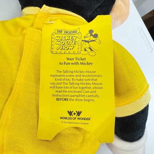 1986 Worlds of Wonder huge 24" Talking Mickey Mouse Show TESTED WORKS with TAPE - Picture 9 of 18