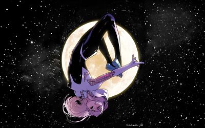 Marvel comics gwen stacy spider stars moon spiderman playmat gaming mat
