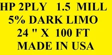 WINDOW TINT FILM 5%  24" x 100 FT LIMO  Intersolar® HP 2PLY  Dark USA