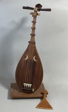 Japanese biwa musical rare instrument 4-string With stand and repellent