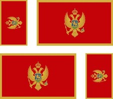 4 x Autocollant sticker voiture motorrad drapeau montenegro monte