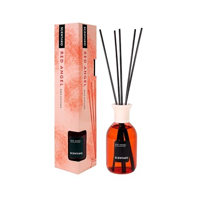 Red Angel Reed Diffuser Set with Bamboo Sticks, for Home & Office.