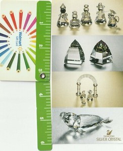 1993 Swarovski Crystal Holiday Memories Advertising Silver Crystal Retirements