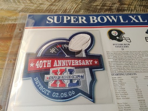 Willabee & Ward SUPER BOWL XL STEELERS Seahawks Football Patch MVP Hines Ward - Picture 2 of 4