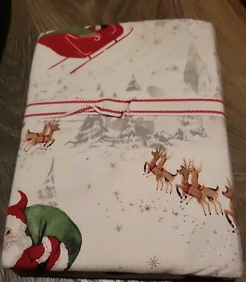 Pottery Barn Kids Heritage Santa Flannel  Standard Sham  - Image 2 of 2