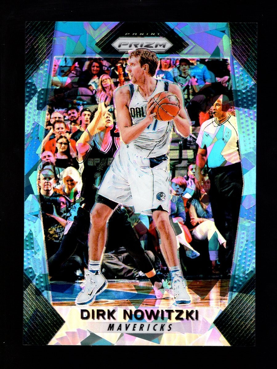 2017-18 PRIZM BLUE CRACKED ICE #91 DIRK NOWITZKI 24/99 DALLAS MAVERICKS MAVS