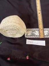 Antique VTG Lace Collar Trim Crochet Wedding Edge Floral Doll Dress Hem 11 Yards