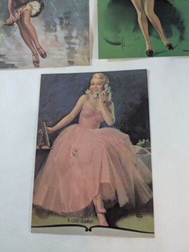 Camden Graphics Postcard x3 (Unused) Vintage Pin-up Glamour Girl Cheesecake Art - Picture 4 of 5