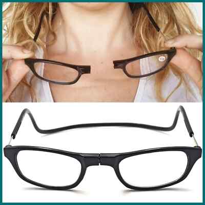 Lesebrille Herren Damen mit Magnet Sehstärke mit Clip Ruhe 1,0