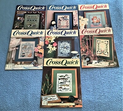 Lot of 7 Vintage Cross Quick Magazines, 6 from 1989 and Premier Issue from 1988