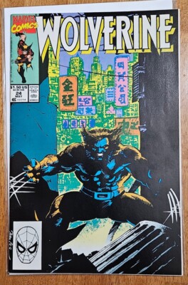 Wolverine #24 Direct Marvel Comic 1990 Jim Lee Madripoor Patch Great Copy