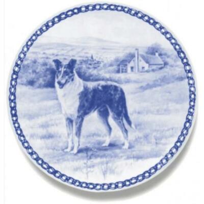 Collie - Smooth Blue Merle - Dog Plate made in Denmark Fine European Porcelain