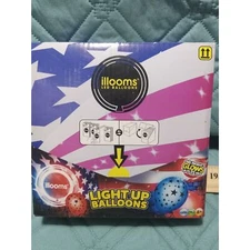6 3packs illooms LED Light Up Mixed Solid Stars Balloons