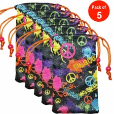 New AMZER Drawstring Soft Splatter Paint & Peace Vertical Phone Pouch