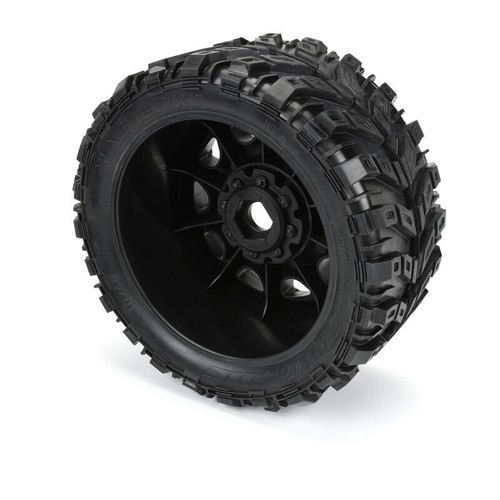 Pro-Line 10176-11 Masher X HP Belted F/R Tires Mounted on Raid 24mm Wheels (2) - Picture 4 of 4
