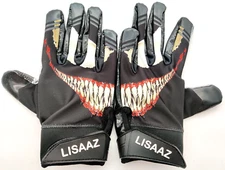 NEW SMALL ADULT Villain Evil Nightmare Clown Face Football Receiver Gloves Tacky