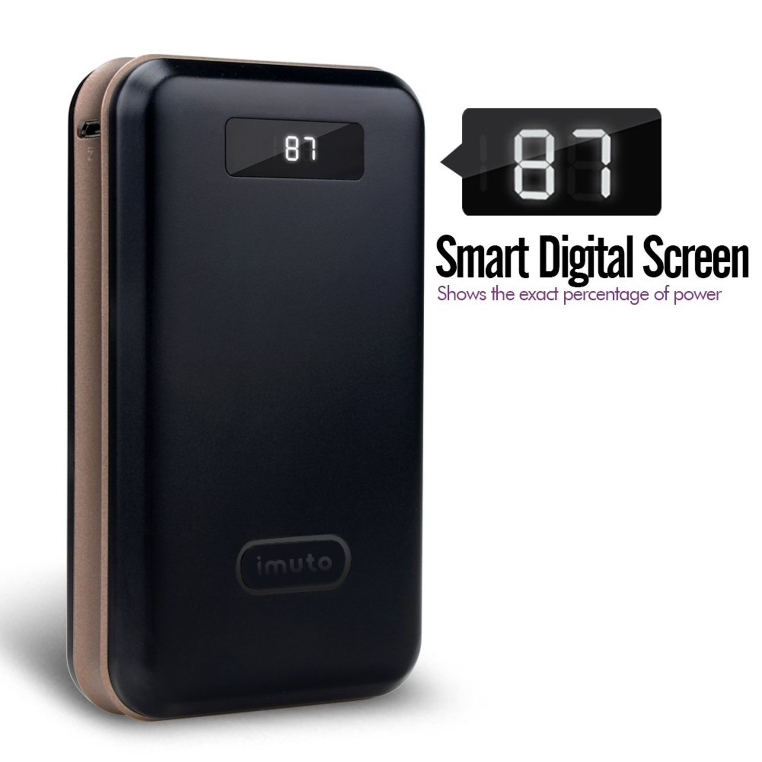iMuto 20000mAh Compact External Battery Power Bank Portable Charger