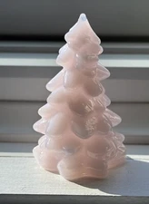 Mosser Glass USA MINI Christmas Tree - CROWN TUSCAN (PINK) - 2.75" tall Holiday