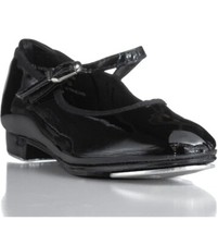 Theatricals Girls Tap Shoes Youth 2 1/2 2.5M Shiny Black Patent Mary Jane Strap