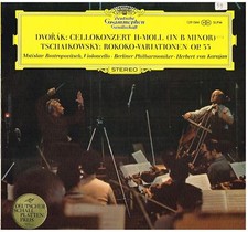 Dvorak: Cello Concerto- Tchaikovsky: Variaz. Rococo / Karajan, Rostropovich - LP