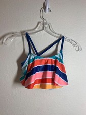 NWT Shelloha Swimsuit Bikini Top Girls Size 8 Colorful AD3