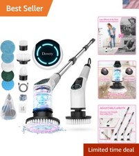 Dovety Electric Spin Scrubber with 8 Brush Heads - Cordless, Adjustable, 2 Speed