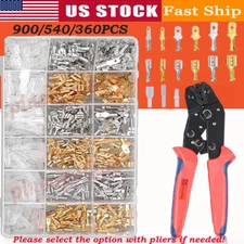 900PC 2.8-6.3mm Quick Splice Male and Female Wire Spade Connector Crimp Terminal