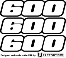 White 600 Decals Stickers 4x4 Grizzly Graphics Quad ATV Sticker 4x2  decal