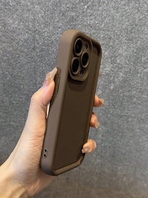 Khaki Minimalist Matte Shockproof Full-Body Case With Camera Protection For