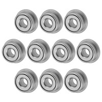 10Er-Pack F682ZZ Flanschkugellager FüR Metall, 2X5X2,3Mm Versiegelt Chromstahl
