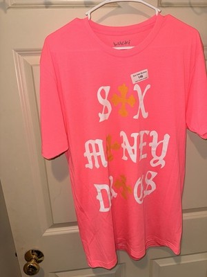 Lucki FLM Tour Shirt Black Pink White AOP Graphic Tee Size Large BNWOT
