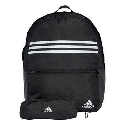Adidas Classic Horizontal 3-Stripes Backpack DMF45 Black/White IZ1895 Free