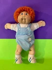 Cabbage patch Kids red hair 1983 black signature boy Doll fuzzy shag redhead