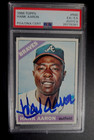 1966 Topps # 500 Hank Aaron signed/AUTO PSA DNA 5.5/9 Stunning