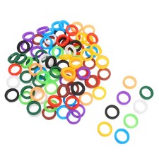  100 Pcs Silicone Key Cover Color Toppers Ring Covers Identifiers