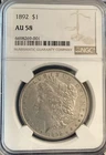 1892 Morgan Silver Dollar - NGC AU58