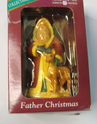 American Greeting Forget Me Not Ornament Father Christmas